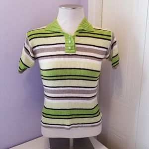 Vintage green striped buffalo david bitton